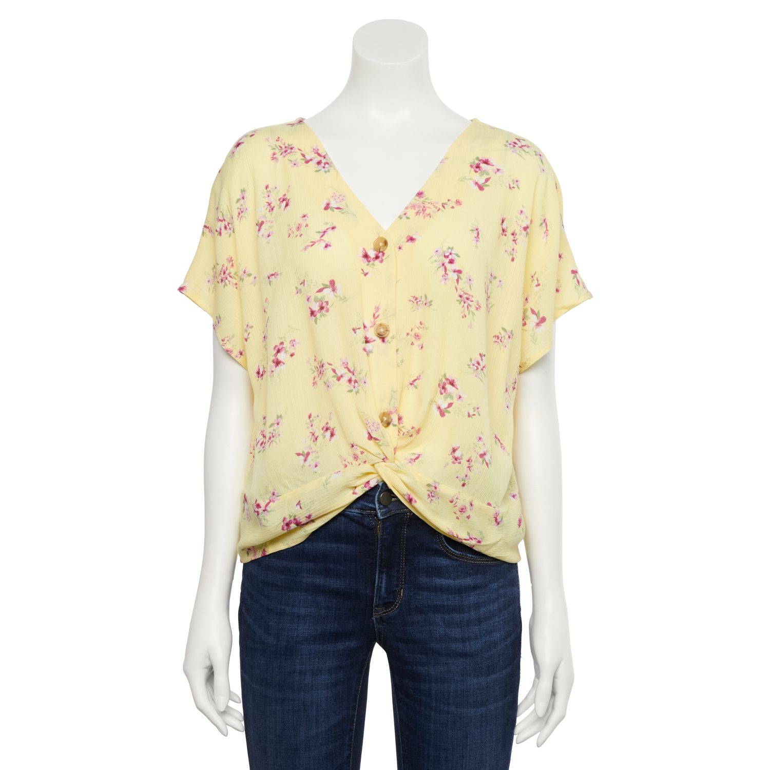kohls yellow blouse