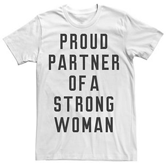 Men's Proud Partner Strong Woman Text Tee