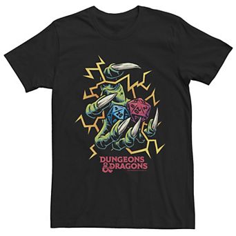 Big & Tall Dungeons & Dragons Electric Dice Roll Tee