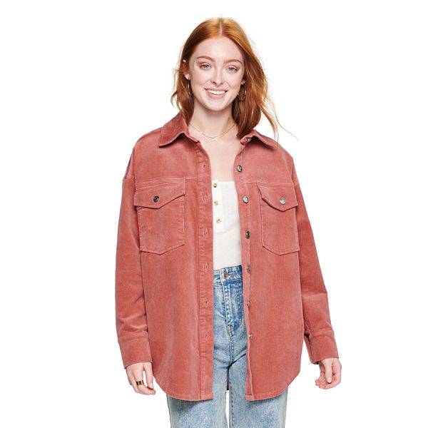 Juniors' SO® Corduroy Shacket