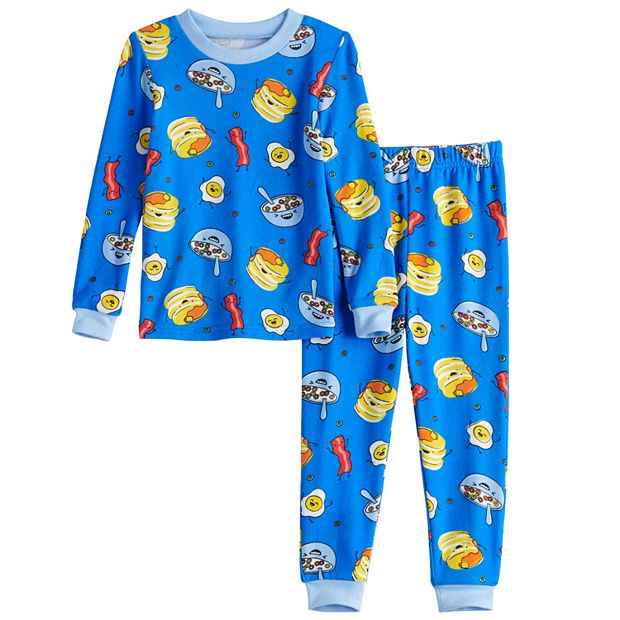 Toddler Boy Cuddl Duds® Breakfast Top & Pants Pajama Set
