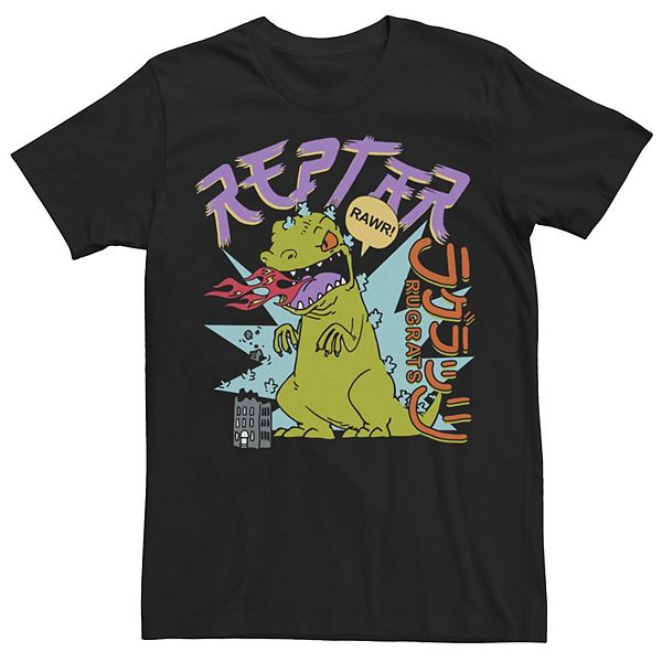 Big & Tall Nickelodeon Rugrats Fire Breathing Reptar Rawr Retro Tee