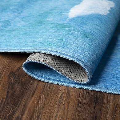 My Magic Carpet Watercolor Machine Washable Rug