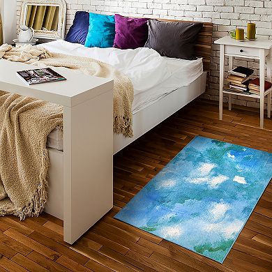My Magic Carpet Watercolor Machine Washable Rug