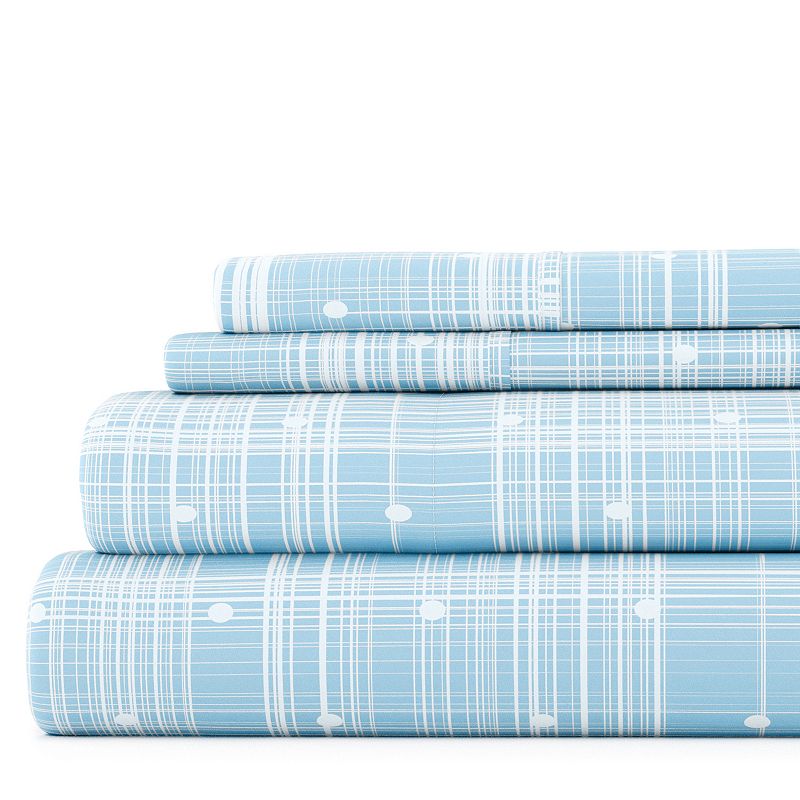 Home Collection Dots Pattern Sheet Set, Blue Polka Dot