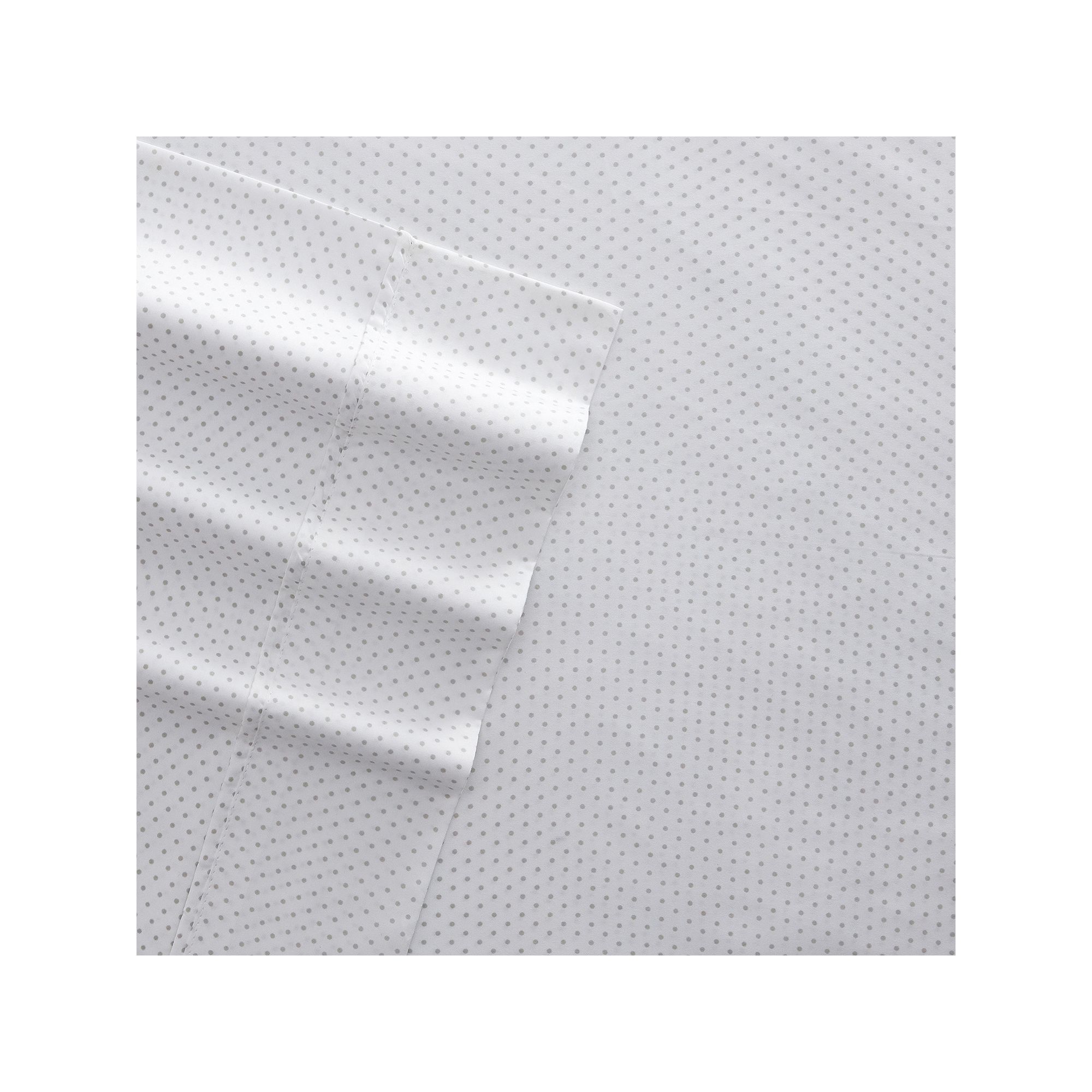 Home Collection Dots Pattern Sheet Set, Light Gray Stippled