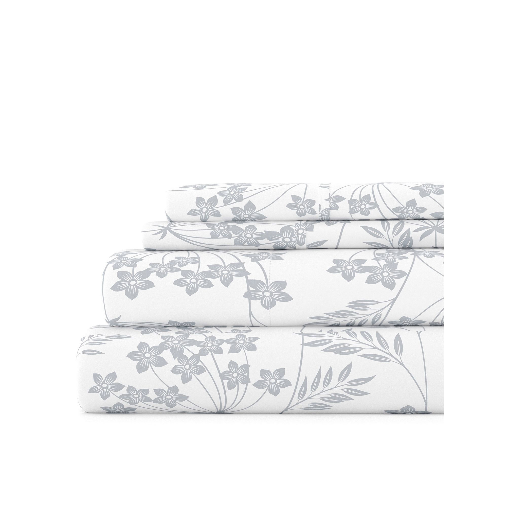 Home Collection Floral Sheet Set, Blue Lace