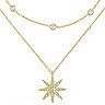 Layered Starburst Pendant Necklace