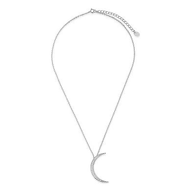 Cubic Zirconia Crescent Moon Necklace