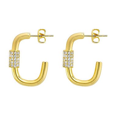 Oval Carabiner Hoop Earrings