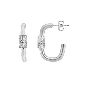MC Collective Oval Carabiner Hoop Earrings