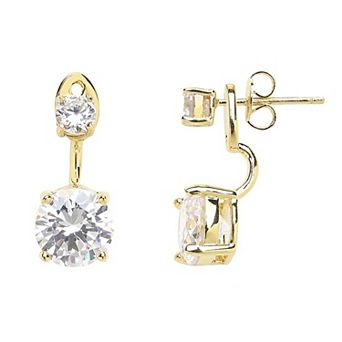 MC Collective CZ Stud Jacket Earrings