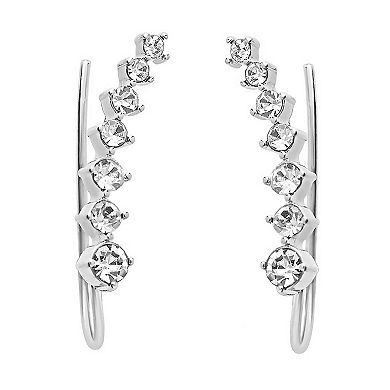 Graduated CZ Crawler Earrings