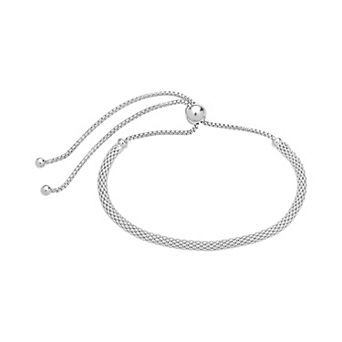 MC Collective Sterling Silver Mesh Slider Bracelet