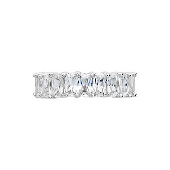 MC Collective Emerald Cut CZ Eternity Band Ring