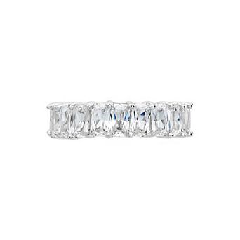 MC Collective Emerald Cut CZ Eternity Band Ring