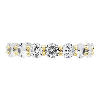 MC Collective Sterling Silver CZ Eternity Band Ring