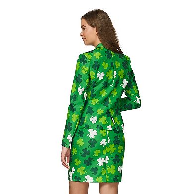 Women's Suitmeister St. Patrick's Day Shamrock Jacket & Skirt Suit Set