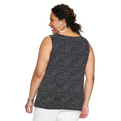 Plus Size Croft & Barrow® Scallop Trim Tank