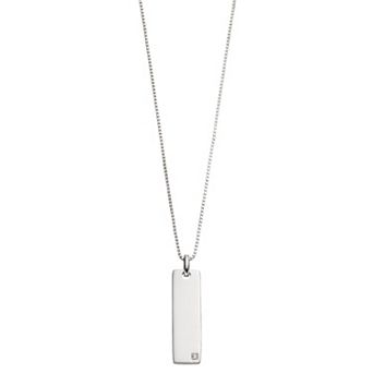 Simply Vera Vera Wang Sterling Silver Diamond Accent Bar Tag Pendant
