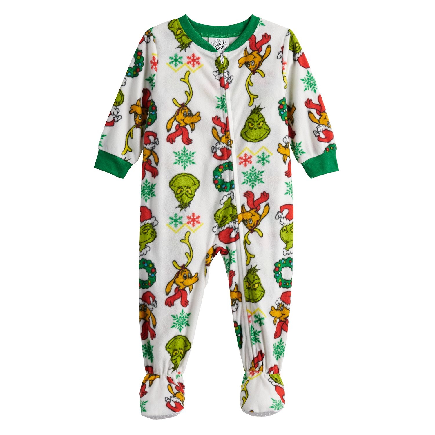 grinch footed pajamas