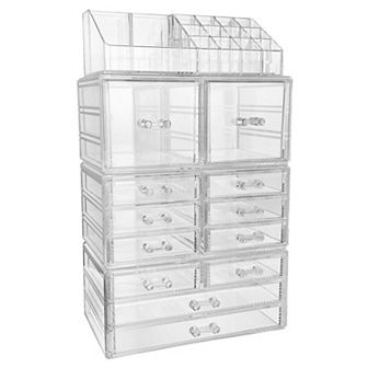 Sorbus Makeup and Jewelry Interchangeable Plastic Storage Set