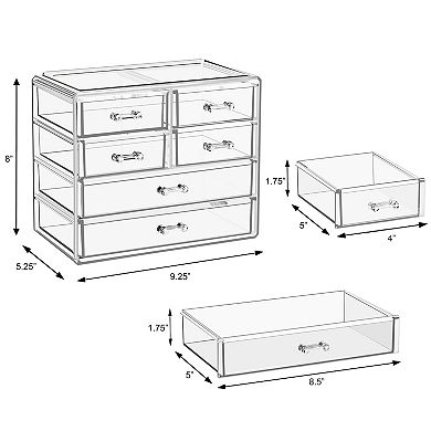 Sorbus Makeup and Jewelry 6 Drawer Storage Set