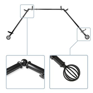 Rod Desyne Cage 13/16" Bay Window Curtain Rod