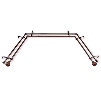 Rod Desyne Ornament 13/16" Bay Window Double Curtain Rod