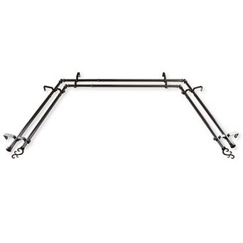 Rod Desyne Swan 13/16" Bay Window Double Curtain Rod