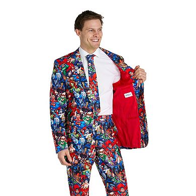 Men's OppoSuits Slim-Fit Novelty Suit & Tie Set