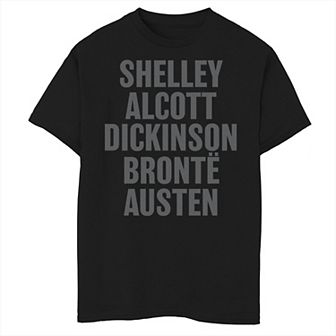Boys 8-20 Female Authors Text Tee