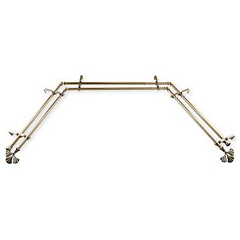 Rod Desyne Fortune 13/16" Bay Window Double Curtain Rod