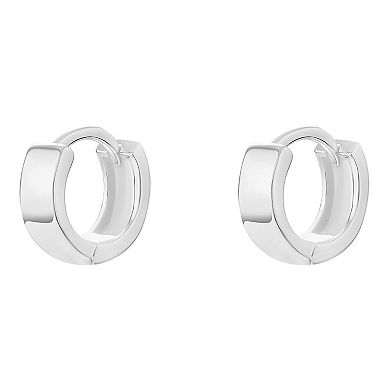 PRIMROSE Sterling Silver Polished Huggie Hoop Earrings