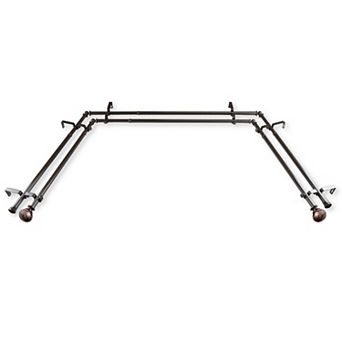 Rod Desyne Naomi 13/16" Bay Window Double Curtain Rod