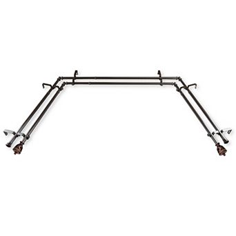 Rod Desyne Arielle 13/16" Bay Window Double Curtain Rod