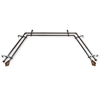 Rod Desyne Amelie 13/16" Bay Window Double Curtain Rod