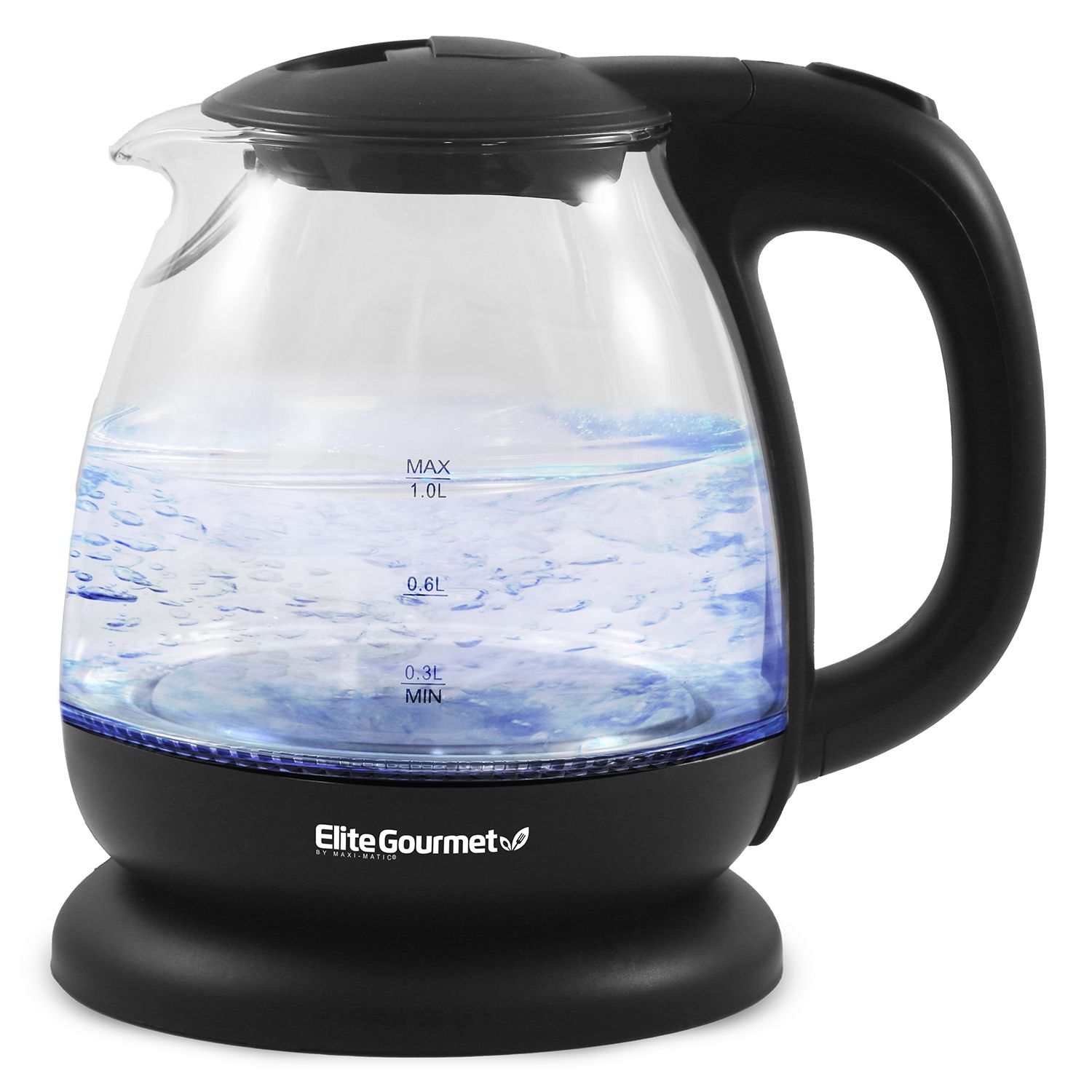 CHEFMAN 1.9 LITER CORDLESS GLASS ELECTRIC KETTLE WITH TEA INFUSER