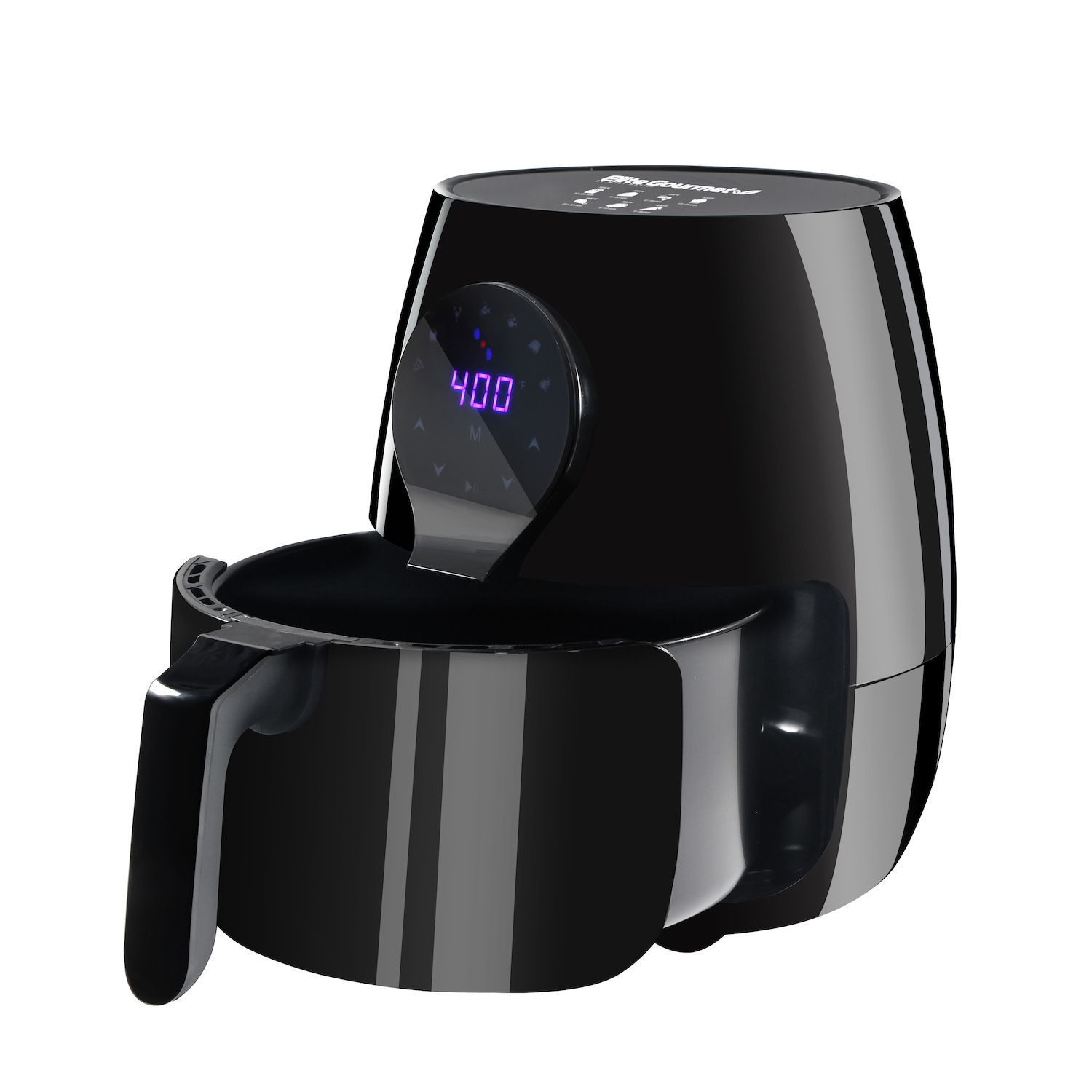 Elite Gourmet 2.1QT Hot Air Fryer with Adjustable Timer and