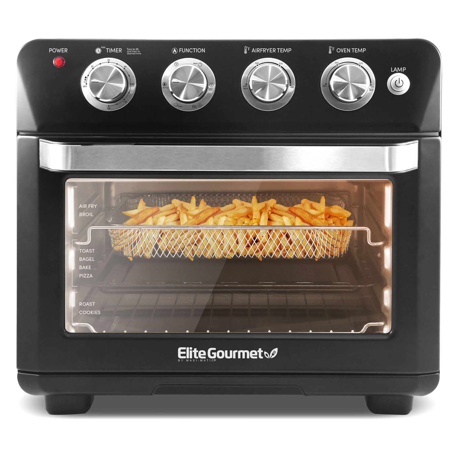 Elite Gourmet Elite Platinum 3.2 Quart Digital Air Fryer Stainless