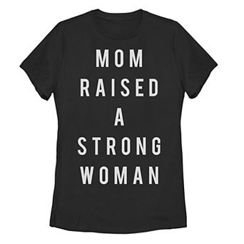 Juniors Strong Woman Raised Tee