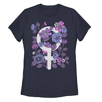 Juniors Female Made Floral Tee