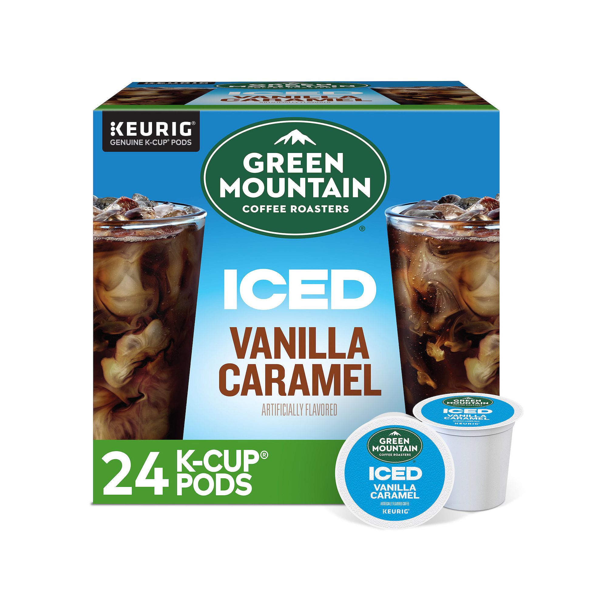 Green Mountain Coffee Roasters ICED Vanilla Caramel, Single Serve Keurig® 