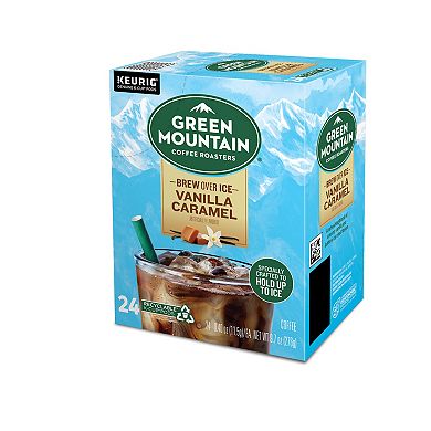 Green Mountain Coffee Roasters Brew Over Ice Vanilla Caramel Coffee, Keurig® K-Cup® Pods, Medium Roast, 24 Count