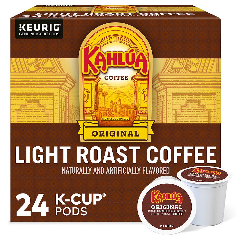 case pack of 4 /24 count boxes Kahlua  Coffee Original Light Roast K-Cup Coffee Pods  24 Count