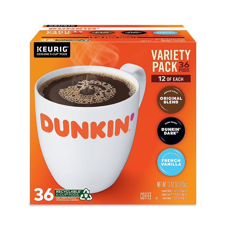 Dunkin Donuts Variety Pack, Keurig K-Cup Pods - 36-pk., Multicolor
