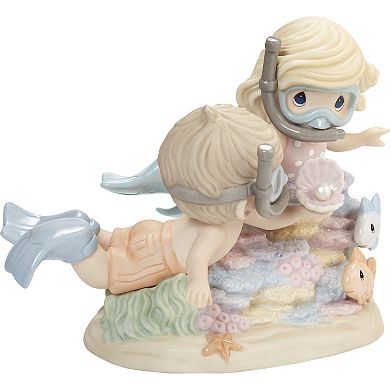 Precious Moments Snorkeling Couple Figurine Table Decor