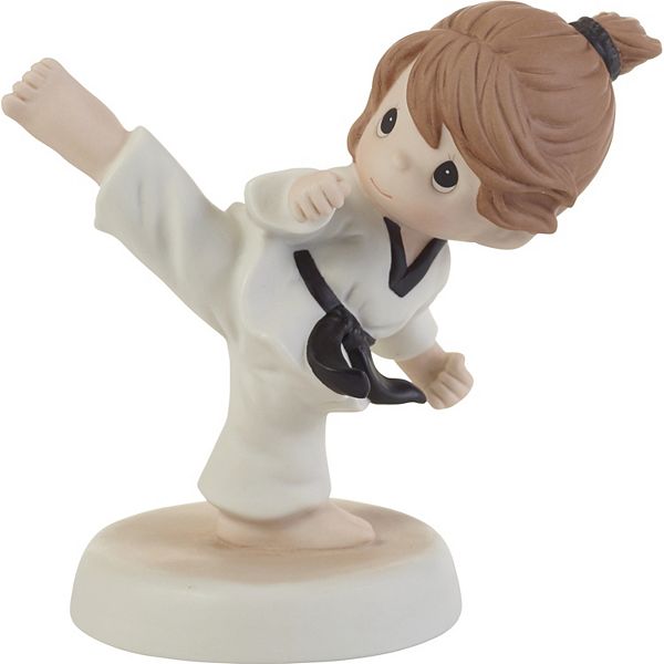 $ New PRECIOUS MOMENTS Figurine SIDEKICK KARATE GIRL Jujitsu Kungfu Fight Statue 
