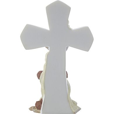 Precious Moments Jesus Loves Me Bear Cross Table Decor