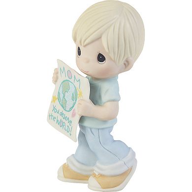 Precious Moments Mom Deserves The World Boy Figurine Table Decor